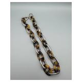 Ralph Lauren Necklace - Tortoise Shell & Silver-Tone Link Chain