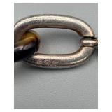 Ralph Lauren Necklace - Tortoise Shell & Silver-Tone Link Chain