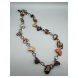 Gemstone Necklace - 24 in Length - Mixed Cabochon Stones