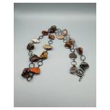 Gemstone Necklace - 24 in Length - Mixed Cabochon Stones