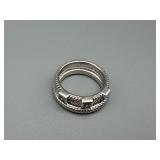 Judith Ripka 925 Sterling Silver Ring Set - Size 8 - CZ Accents (2-Piece)