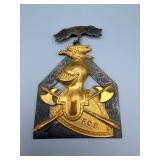 FCB Knight Shield Medal with Eagle Crest and Crossed Axes