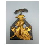 FCB Knight Shield Medal with Eagle Crest and Crossed Axes
