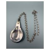 Turquoise Teardrop Pendant Necklace - Silver-Tone Chain