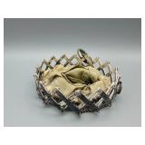 Chainmail Mesh Coin Purse - Antique With Linen Interior And Clasp Frame