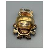 Betsey Johnson Frog Ring with Green Crystals