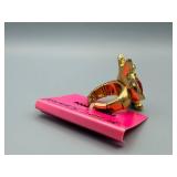 Betsey Johnson Gold-Tone Ring with Red Heart Gem & Bat Wing Accent