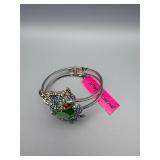 Betsey Johnson Butterfly Crystal Bracelet Emerald Green Center Stone