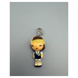 Gwen Stefani ANGEL Charm Pendant - Hand-Painted Resin Schoolgirl with Rhinestone Headband