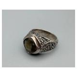 Sara Blaine Ring - Labradorite Gemstone, Intricate Filigree Silver