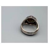 Sara Blaine Ring - Labradorite Gemstone, Intricate Filigree Silver