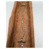 Ross-Simons Sterling Silver Oval Sapphire Diamond-Accent Bracelet JPBS 228980 072 SS