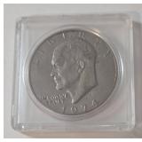 1974 Eisenhower Dollar in Slab