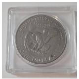 1974 Eisenhower Dollar in Slab