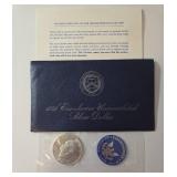 1972 Eisenhower "Ike" Dollar - Blue Label - 40% Silver