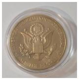 1776-1976 American Revolution.  We the People Coin.  Gold Plated.