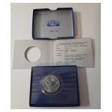 1986 Liberty Half Dollar Coin Unc. - COA
