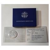 1986 Liberty Half Dollar Coin Unc. - COA