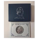 1732-1982 George Washington Silver Commemorative Half Dollar Coin. Recognition of George Washington 250th Anniversary of his birth. - COA