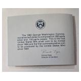 1732-1982 George Washington Silver Commemorative Half Dollar Coin. Recognition of George Washington 250th Anniversary of his birth. - COA