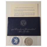 1974 Eisenhower "Ike" Dollar - Blue Label - 40% Silver