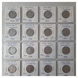 1930 - 1965 Five Cent Canadian - 45 Coins