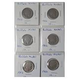 Unreadable Buffalo / Indian Head Nickels - 24 Coins