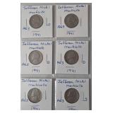 26 - 1941 Jefferson Nickels / Monticello