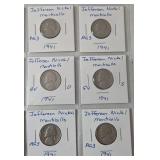 26 - 1941 Jefferson Nickels / Monticello