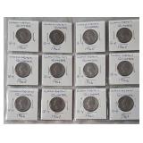 1965-1967 Washington Quarters - 12 Coins