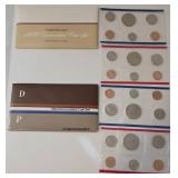 1984 and 1986  Uncirculated Coin Set - United States Mint - P and D