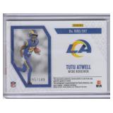 2021 Tutu Atwell Panini Phoenix Rookie Patch Auto