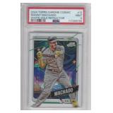 2024 Manny Machado Topps Chrome Cosmic White Hole Refractor #12 - PSA 9