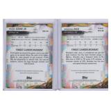 2024 Topps Finest Brenden Rice #RFA-BR, Frank Gore Jr. #RFA-FG Rookie Autos