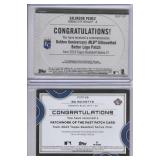 2019 Salvador Perez Logo Patch, 2023 Bo Bichette Topps Patchwork