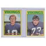 1972 Topps Fran Tarkenton #225, Ron Yary RC #104
