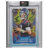 2024 Topps Now CJ Stroud Youngest QB to Win a Playoff Game in History #CJ2 with Box