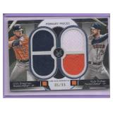 2024 Topps Museum Primary Pieces Quad Relic - Alex Bregman / Kyle Tucker #DPQR-BRT, #05/99