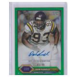2024 John Randle Topps Chrome Green Refractor Auto, #TCA-JRA #43/99