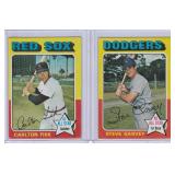 1975 Topps Steve Garvey All-Star #140, Carlton Fisk All-Star #80