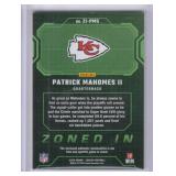 2024 Patrick Mahomes II Panini Zenith Zoned In Patch, #ZI-PMS