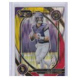 2024 JJ McCarthy Panini Select Club Level Red & Yellow Prizm Shock RC #246
