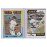 Carl Yastrzemski 1974 Topps #280, 1975 Topps #280