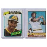 Dave Winfield - 1976 Topps #160, 1980 Topps #230