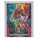 2024 Brock Bowers RC Panini Prizm Draft Picks Fearless Red Ice #F-BB