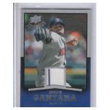 2008 Johan Santana UD Timeline Memorabilia Player Worn Jersey Patch #TM-SA
