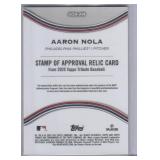 2025 Aaron Nola Topps Tribute Stamp of Approval Relic Card #SOA-AN #155/199