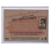 2011 Denard Span & Carlos Santana Topps Heritage Topps Stamps, #55/62