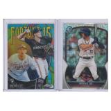 2025 Brooks Lee Rookies - 2025 Topps Chrome Fortune 15 #F15-14, 2023 Bowman Mojo #BCP-248