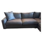 Room & Board Charcoal Sectional Sofa with Coordinating Ottoman